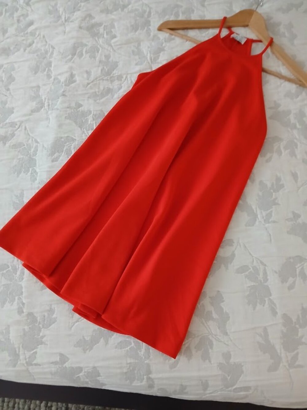 Zara SUMMER Tomato Red Flared Dress - S